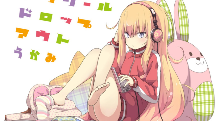 headphones, original characters, anime girls