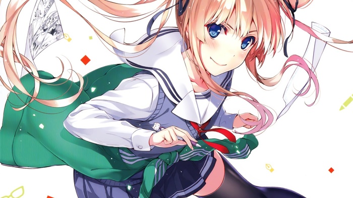 school uniform, Saenai Heroine no Sodatekata, Sawamura Eriri Spencer, anime girls