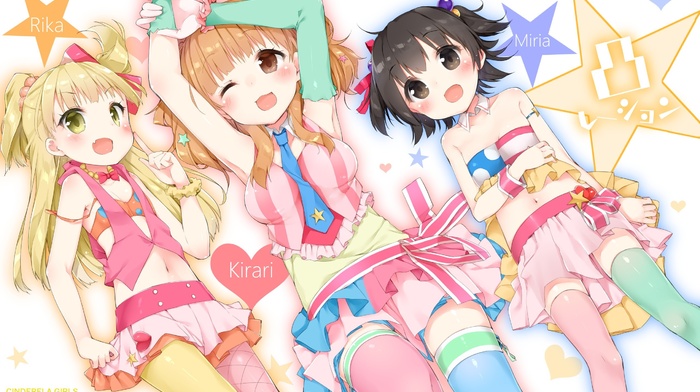 THE iDOLMSTER Cinderella Girls, Moroboshi Kirari, Jougasaki Rika, Akagi Miria, anime girls