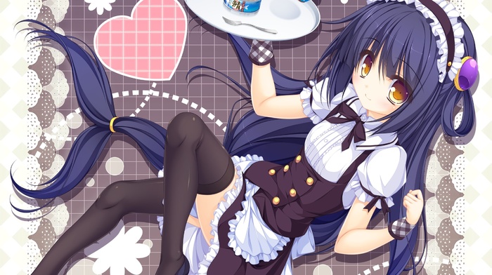 Riru Whale, visual novel, maid outfit, Kujiragami no Tearstilla, anime girls