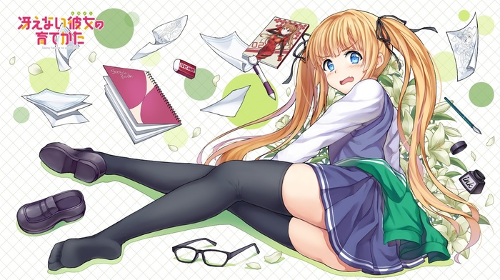 Saenai Heroine no Sodatekata, thigh, highs, school uniform, Sawamura Eriri Spencer, anime girls