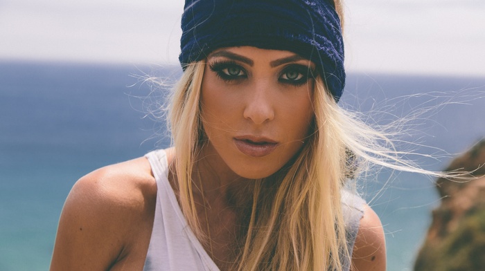 blonde, face, girl, portrait