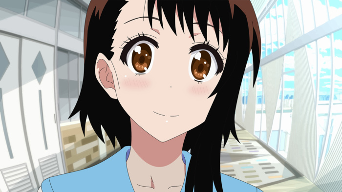 short hair, anime, nisekoi, onodera kosaki, school uniform, brown eyes, anime girls