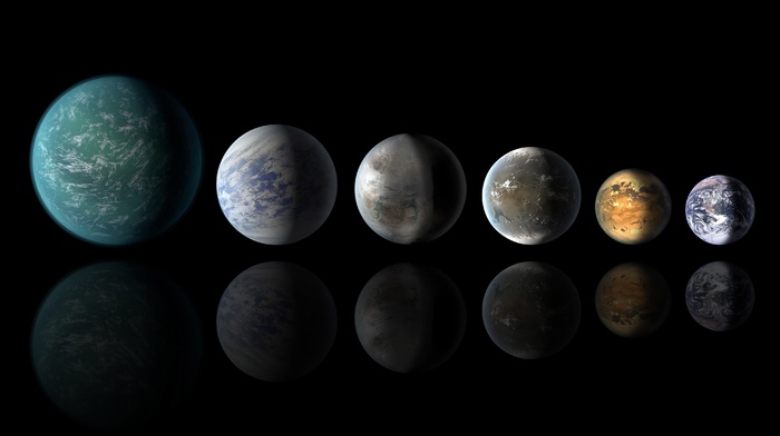simple background, Solar System, planet, digital art