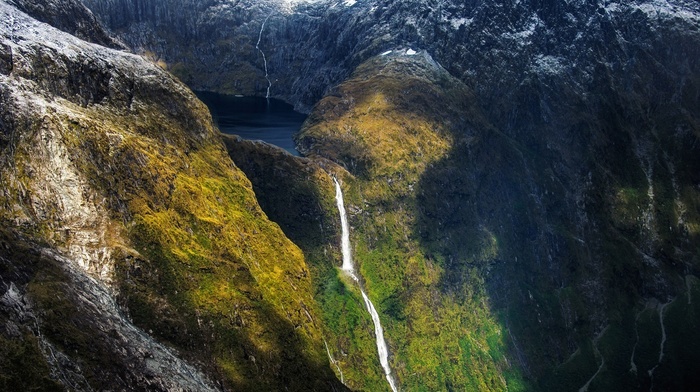 landscape, nature, waterfall