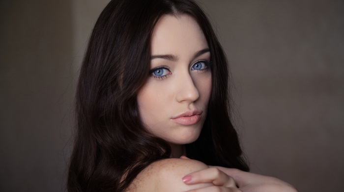 girl, Zsanett Tormay, brunette, photography, blue eyes, model