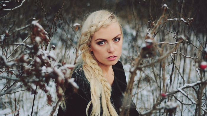 snow, photography, girl outdoors, girl, blonde, nature
