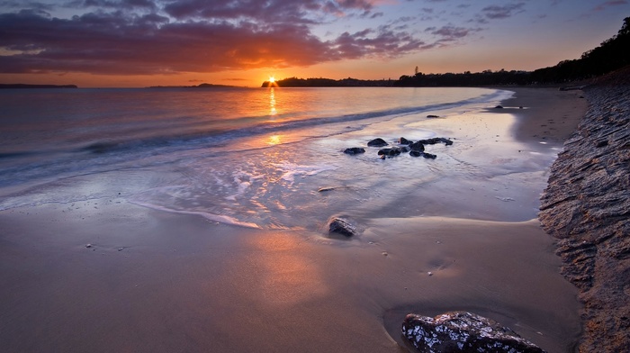 sand, beach, water