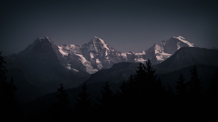 mountain, snowy peak