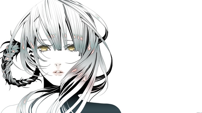 NieR, Kaine NierR, anime girls, simple background, white