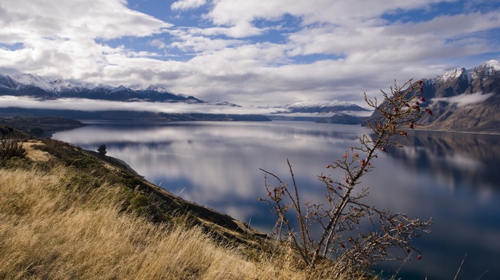 landscape, nature, mountain, water