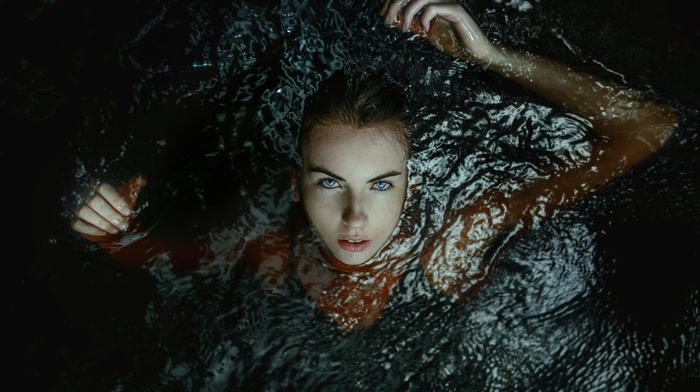 water, model, girl, face