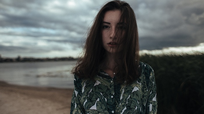 portrait, girl, face