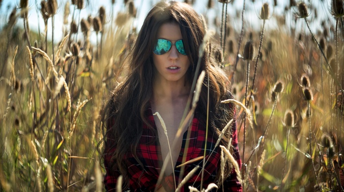 girl, girl with glasses, open mouth, portrait