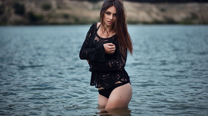 river, wet body, girl