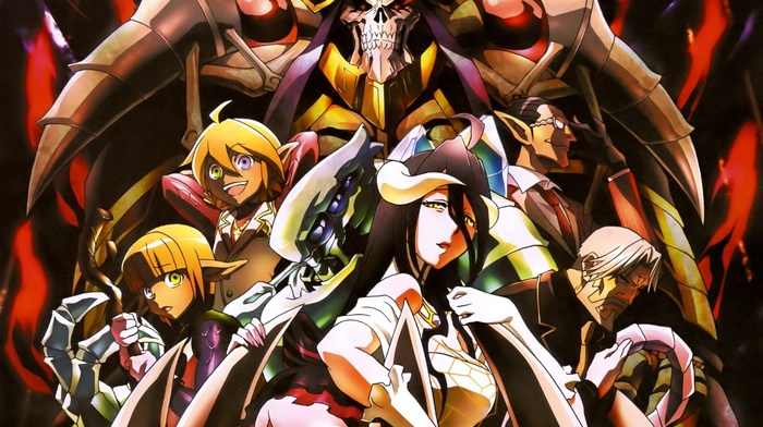 Albedo OverLord, scanned image, anime, Overlord anime, Ainz Ooal Gown