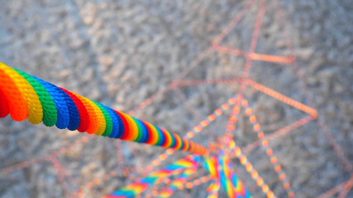 thread, rainbows, colorful