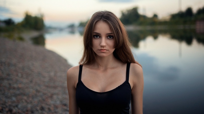 water, girl, portrait, face