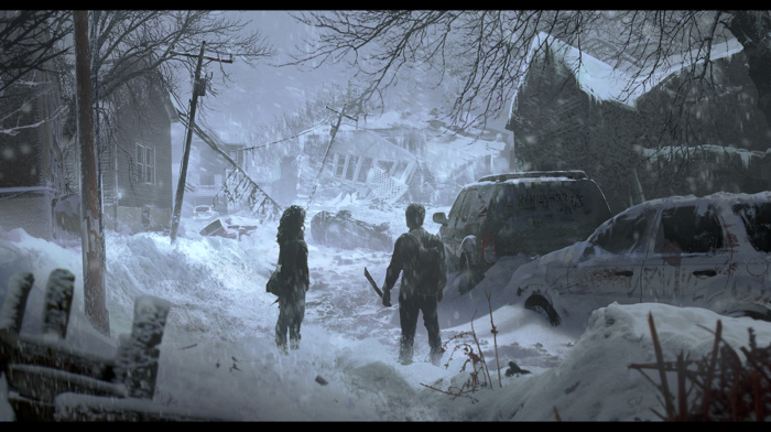 apocalyptic, snow, abandoned, The Last of Us