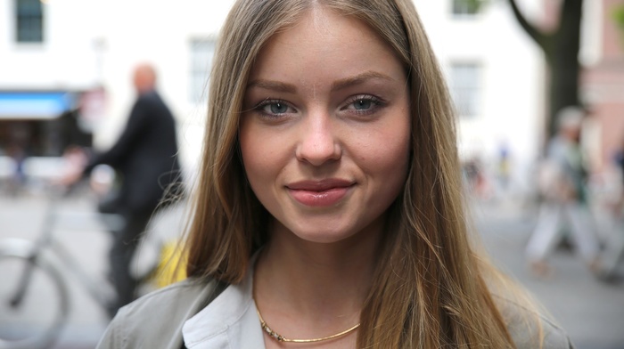 blonde, blue eyes