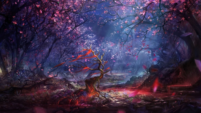 fantasy art, nature, trees