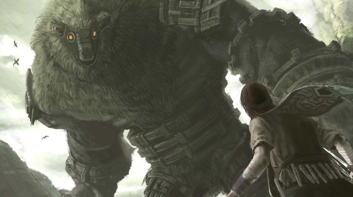 colossus, Wander, video games, Shadow of the Colossus, fantasy art, creature