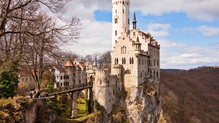 landscape, fortress, medieval, mountain, Neuschwanstein Castle, castle, architecture