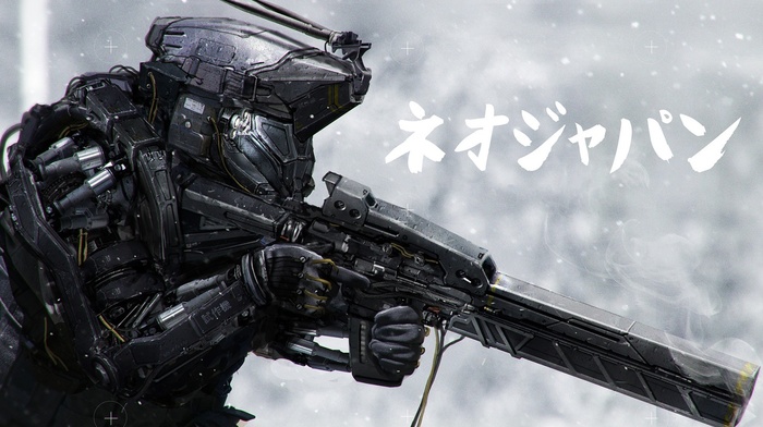 soldier, futuristic, robot, Neo Japan 2202, cyborg, artwork