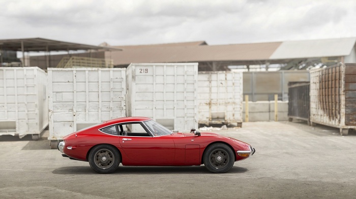 red cars, Toyota 2000GT, car, red, Toyota