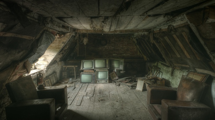 attics, dust, TV