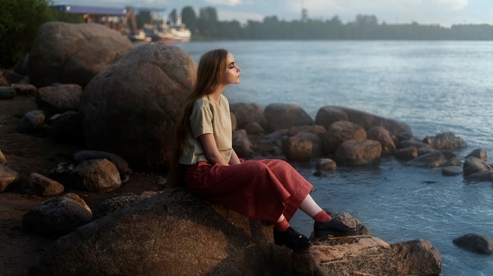 model, girl outdoors