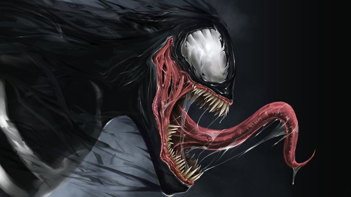 Venom, Marvel Comics, artwork, spider, man