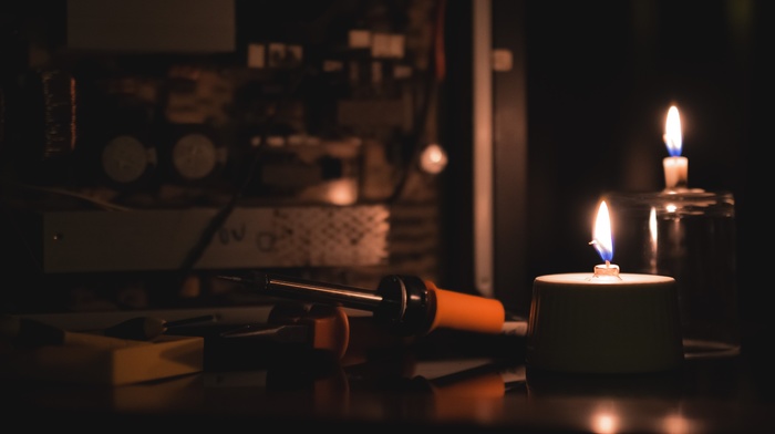candles, soldering