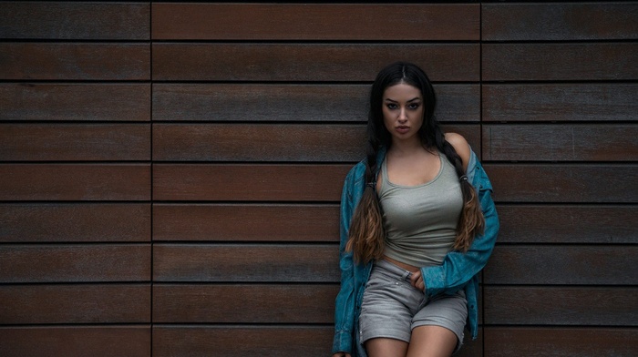 braids, walls, girl, jean shorts