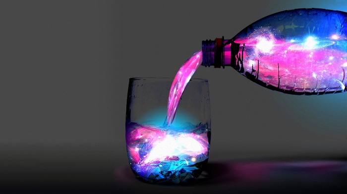 glass, magic, water, colorful