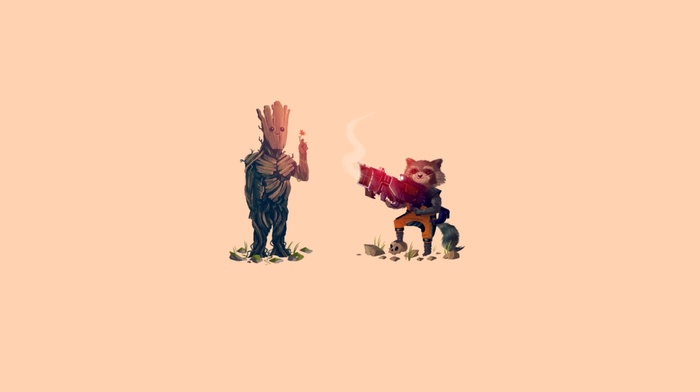 groot, guardians of the galaxy, Rocket Raccoon