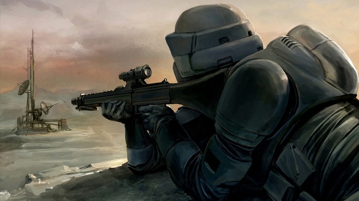 artwork, Star Wars, sniper rifle