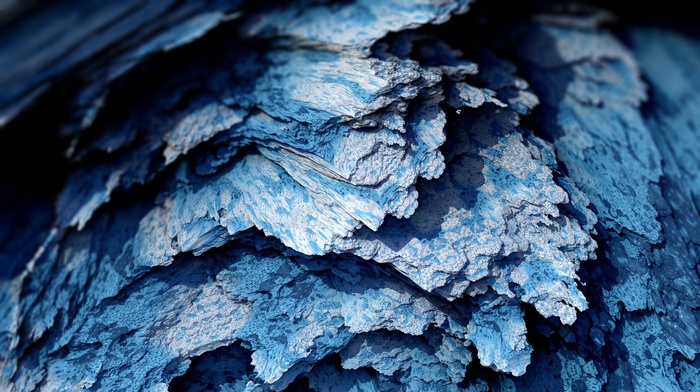 Procedural Minerals, digital art, CGI, abstract, mineral, artwork, blue