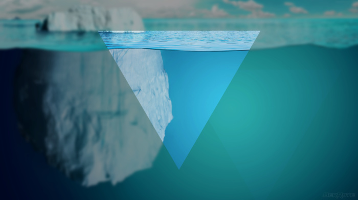 ice, blue, water, nature, polyscape, iceberg