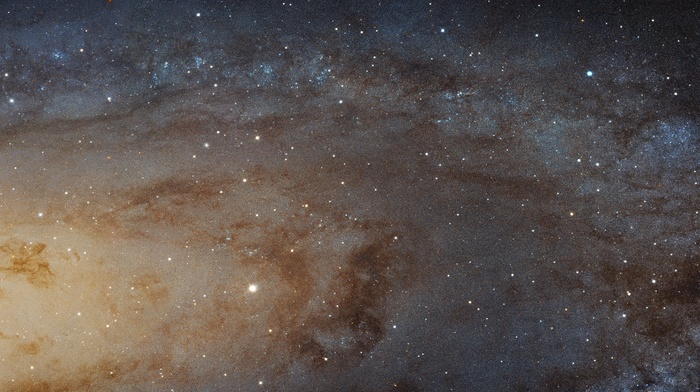 galaxy, andromeda, stars, multiple display, closeup, space