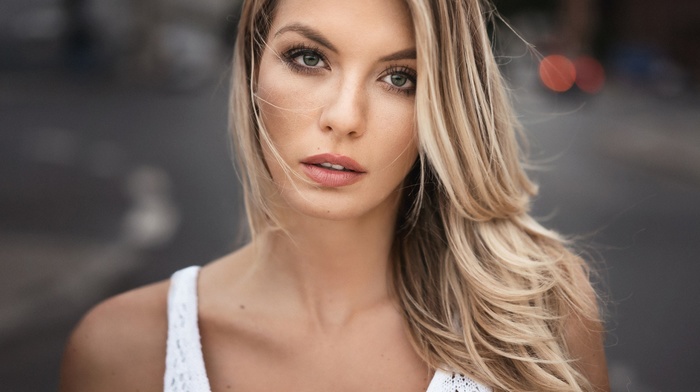 portrait, girl, face, blonde