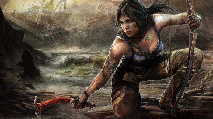 video game characters, video games, Lara Croft, fan art, artwork, Tomb Raider, video game girls