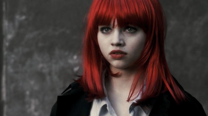 India Eisley, pale, dyed hair