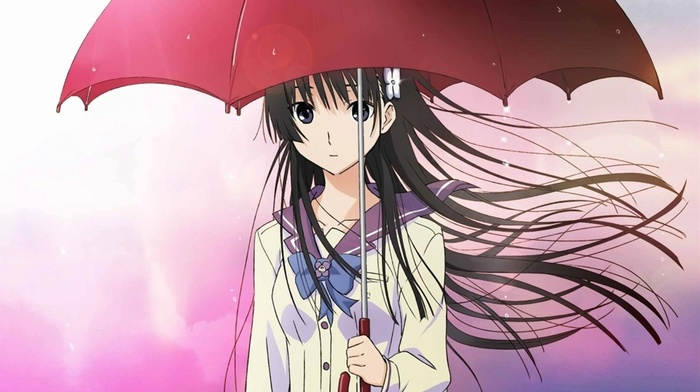 umbrella, school uniform, Sanka Rea, Sankarea, artwork, anime girls, anime