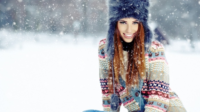 snow, redhead