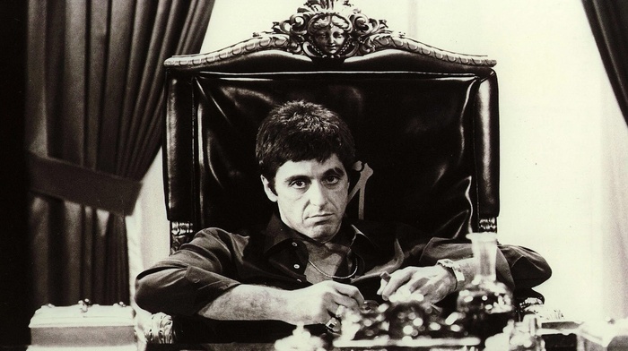 Scarface, monochrome, actor, movies, Al Pacino