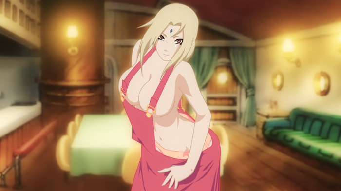 anime girls, Tsunade, big boobs, Naruto Shippuuden