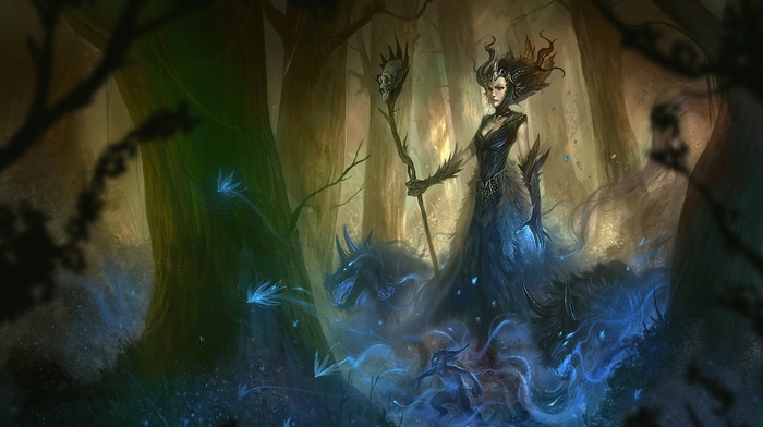 fantasy art, artwork, witch, Maleficent
