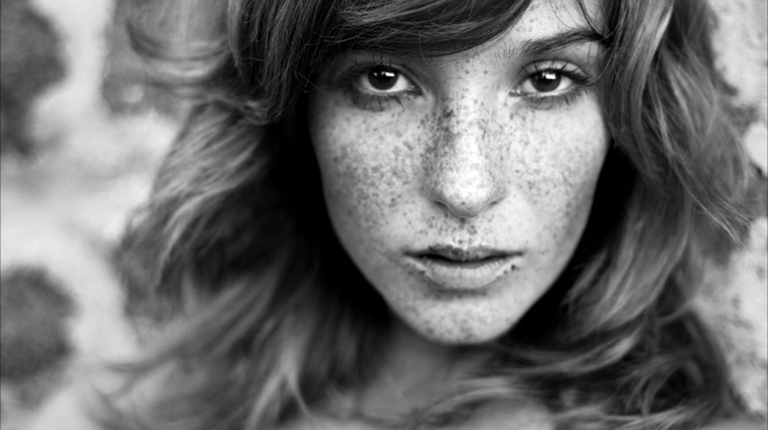 freckles, face, Vica Kerekes