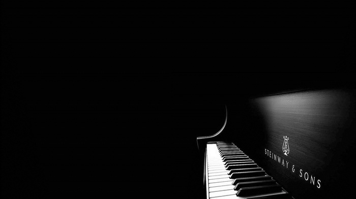 monochrome, piano